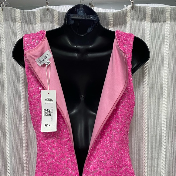 NWT Pink Sequin and Tulle‎ Mermaid Prom Homecoming Dress Size M - Picture 11 of 16